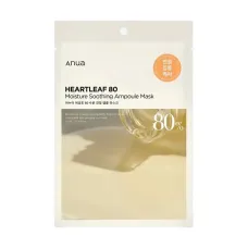 Minkštinamoji ampulinė kaukė su širdžialapės stimburės ekstraktu Anua Heartleaf 80% Soothing Ampoule Mask
